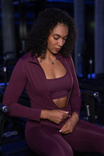 now Corset Full Zip Jacket - dark violet