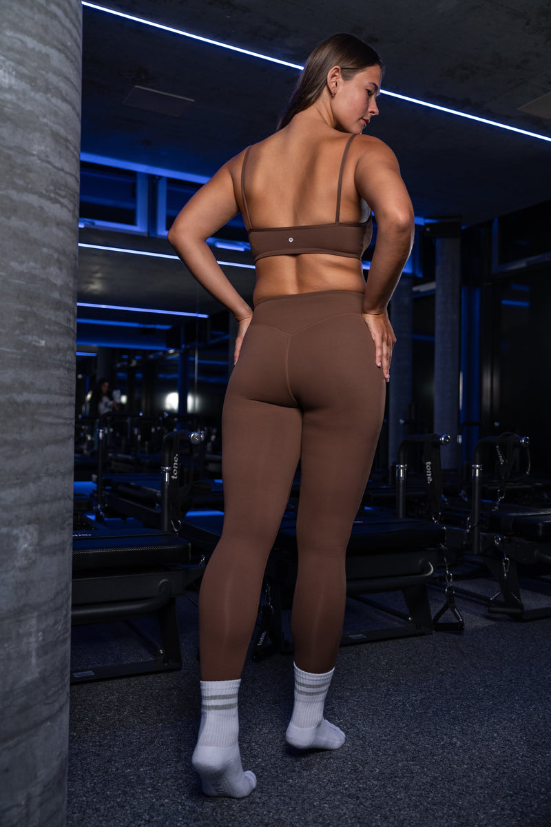 now Matching Softsculpt bra & leggings - brown