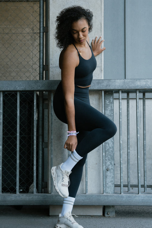 now Matching Airlift bra tank - black
