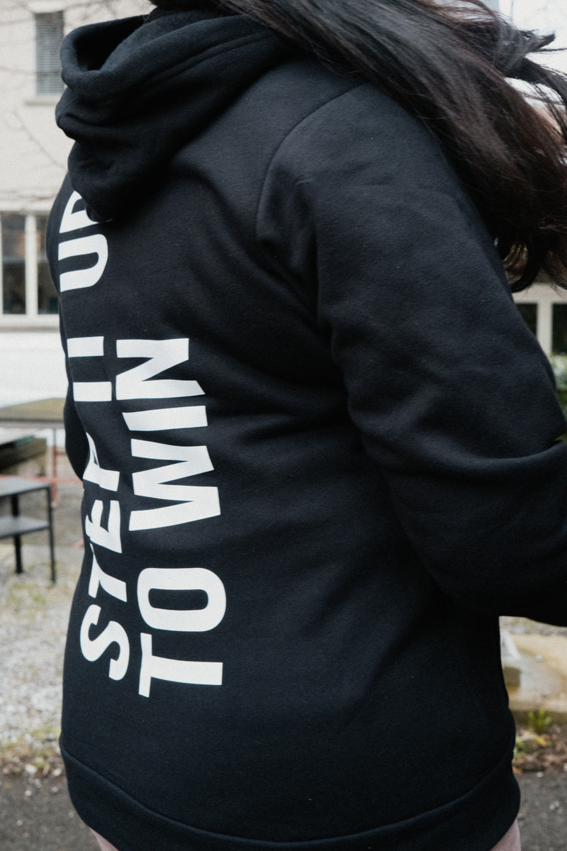 now inside fleece organic hoodie - black