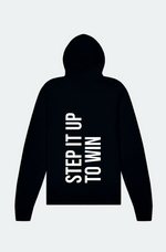 now inside fleece organic hoodie - black