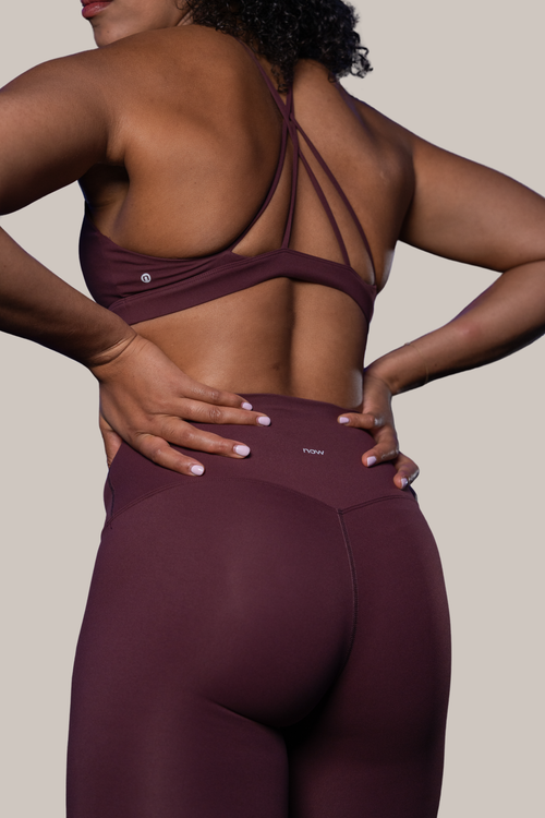 now Matching Seamless High Neck & Leggings  - dark violet