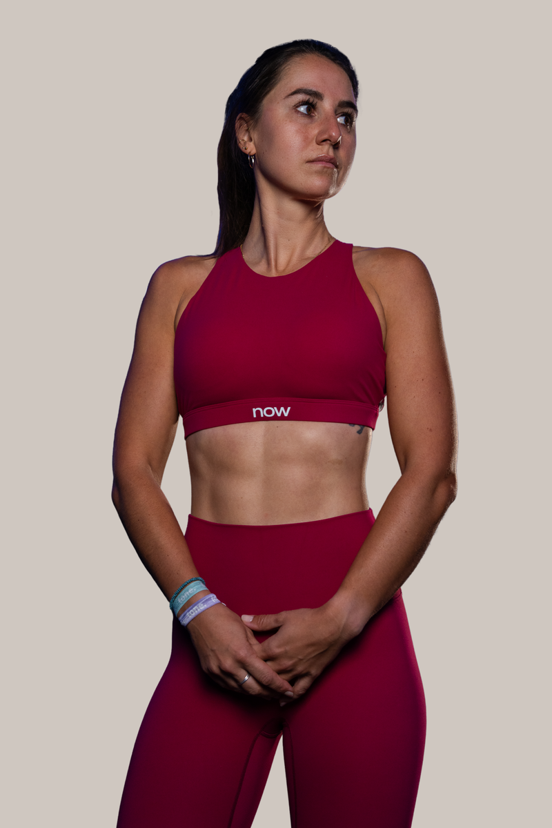 now Matching Seamless High Neck & Leggings  - mangenta