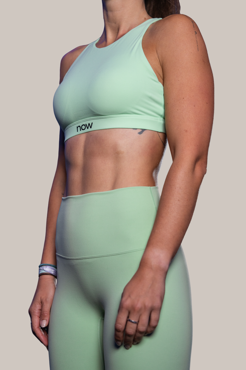 now Matching Seamless High Neck & Leggings  - fresh green