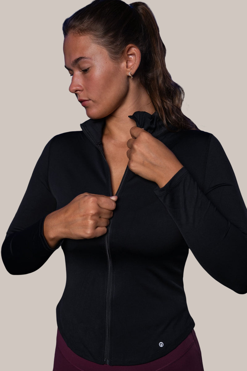 now Corset Full Zip Jacket - black