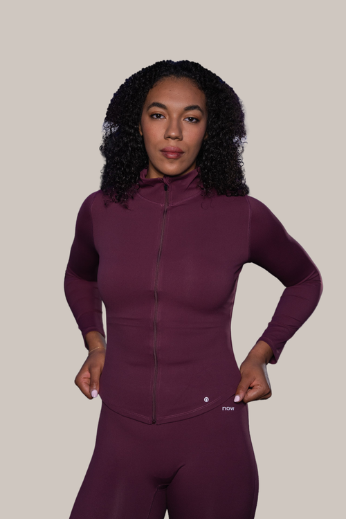 now Corset Full Zip Jacket - dark violet