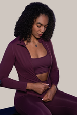 now Corset Full Zip Jacket - dark violet