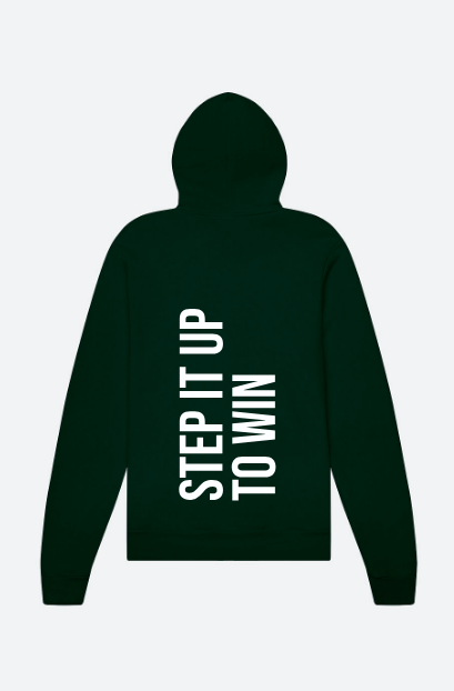 now inside fleece organic hoodie - forrest green