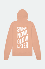 now x tone. inside fleece organic hoodie - fraiche peche