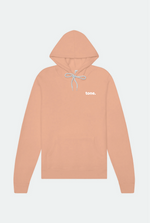 now x tone. inside fleece organic hoodie - fraiche peche